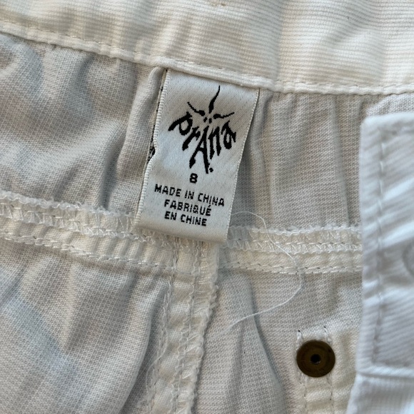 Prana women’s off White Casual Shorts size 8 - Picture 4 of 4
